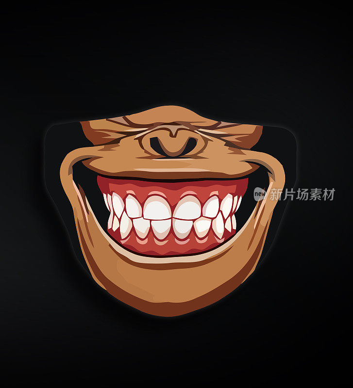 illustration of cheerful monkeys Smile